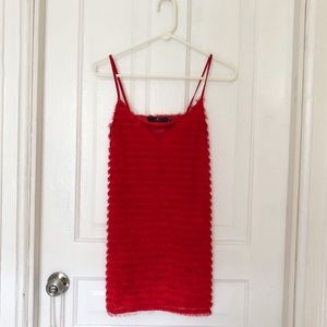 Red shift dress